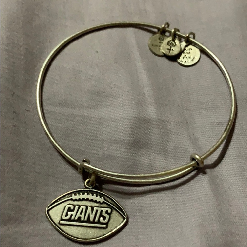 Alex and Ani New York Giants Silvertone Bracelet